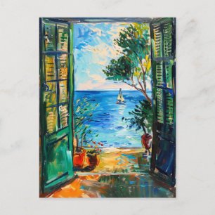 Carte Postale Terrace view of Mediterranean sea