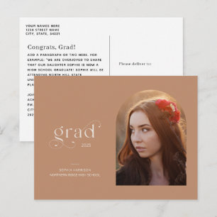 Carte Postale Terracotta Arch Photo 2023 Faire-part de graduatio
