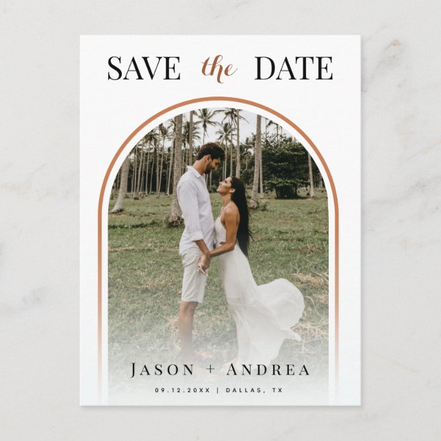 Carte Postale Terracotta Arch Photo Tropical Fall Enregistrer la (Devant)