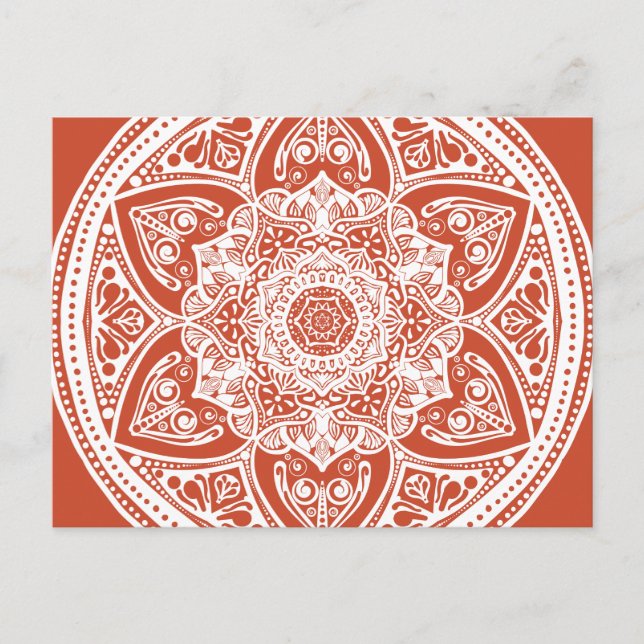 Carte Postale Terracotta Mandala (Devant)