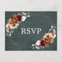Terracotta Sage Bourgogne Vert Géométrique RSVP