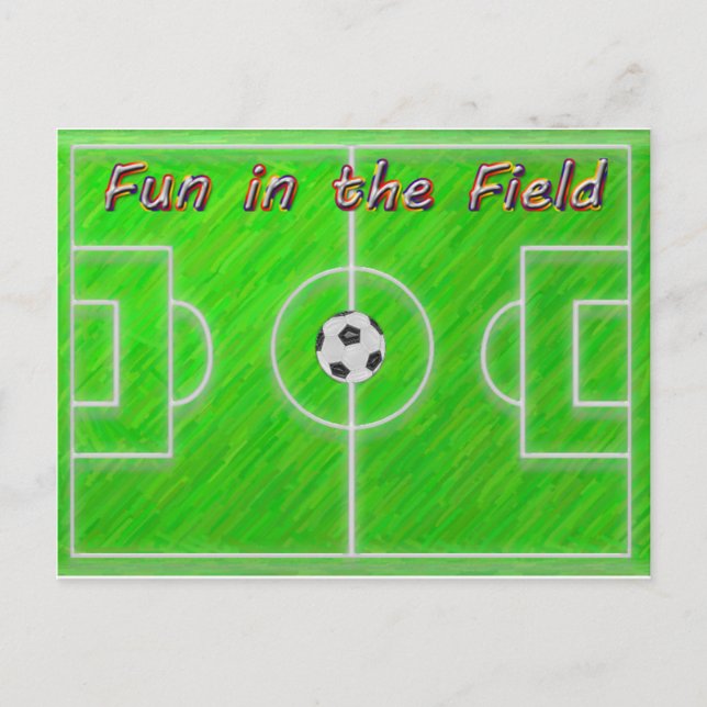 Carte Postale Terrain de football (Devant)