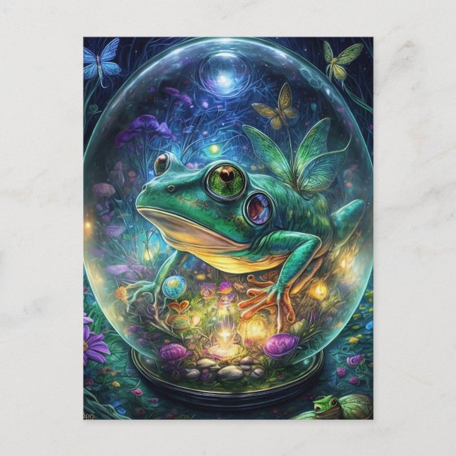 Carte Postale Terrainium de grenouille Imaginaire (Devant)