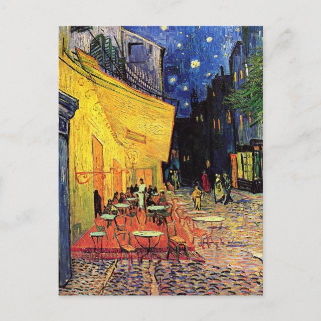Carte Postale Terrasse Café Van Gogh Le Soir (Devant)