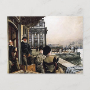 Carte Postale Terrasse de la taverne Trafalgar par James Tissot