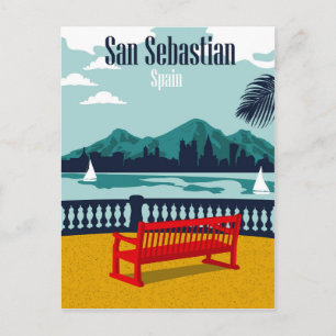 Carte Postale Terrasse d'hôtel à San Sebastian, Espagne