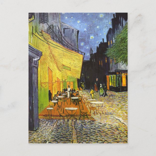 Carte Postale Terrasse du café la nuit de Van Gogh (Devant)