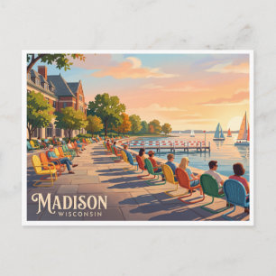 Carte Postale Terrasse Memorial Union Madison Wisconsin