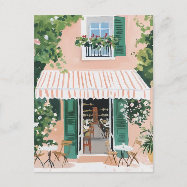 Carte Postale Terrasse paisible à Rome (Devant)