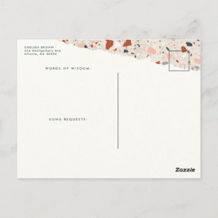 Carte Postale Terrazzo Slab Faire-part de mariage RSVP