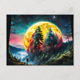 Carte Postale Terre de la lune de mise en scène