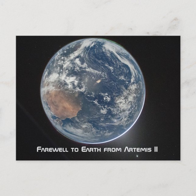 Carte Postale Terre depuis Artemis II (Devant)