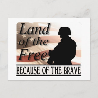 Carte Postale Terre des Libres à cause des Braves