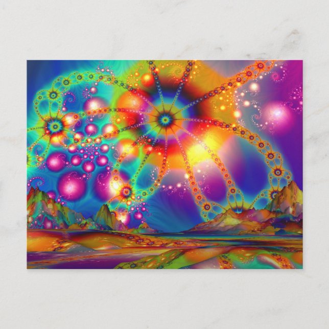Carte Postale Terre d'illuminations psychédéliques (Devant)