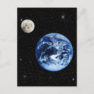 Carte Postale Terre et Lune