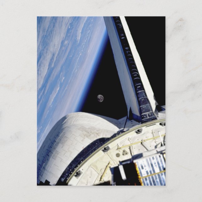 Carte Postale Terre et Lune depuis la navette spatiale Discovery (Devant)