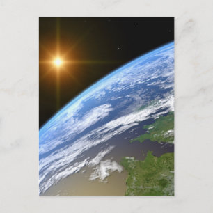 Carte Postale Terre et une étoile brillante 3