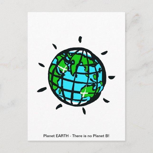 Carte Postale TERRE Il n'y a pas de Planète B - Conservation - É (Devant)