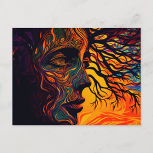 Carte Postale Terre mère en arbre