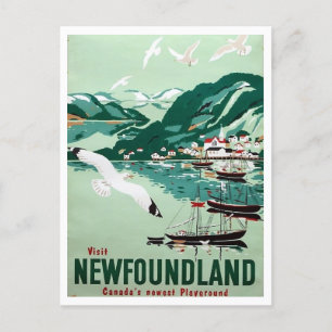 Carte Postale Terre-Neuve, Canada, Retro Travel