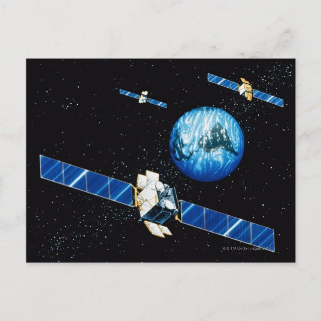 Carte Postale Terre orbitale satellite (Devant)