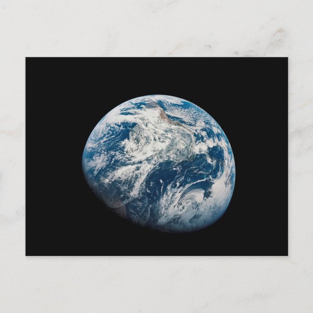 Carte Postale Terre prise du vaisseau spatial Apollo 8. (Devant)