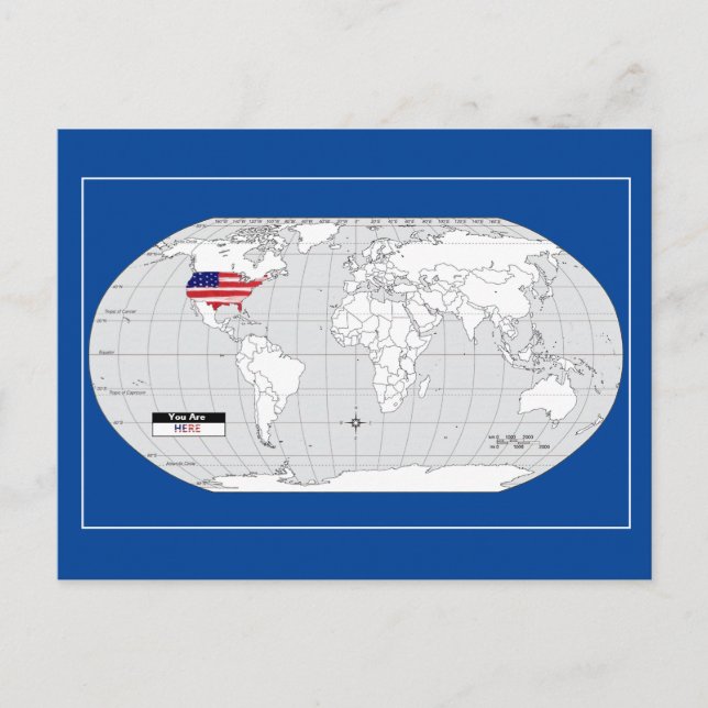Carte Postale Terre, Vous Êtes Ici (Devant)