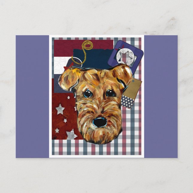 CARTE POSTALE TERRIER AIRDALÉ (Devant)