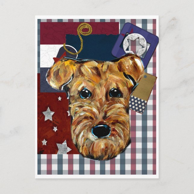 CARTE POSTALE TERRIER AIRDALÉ (Devant)