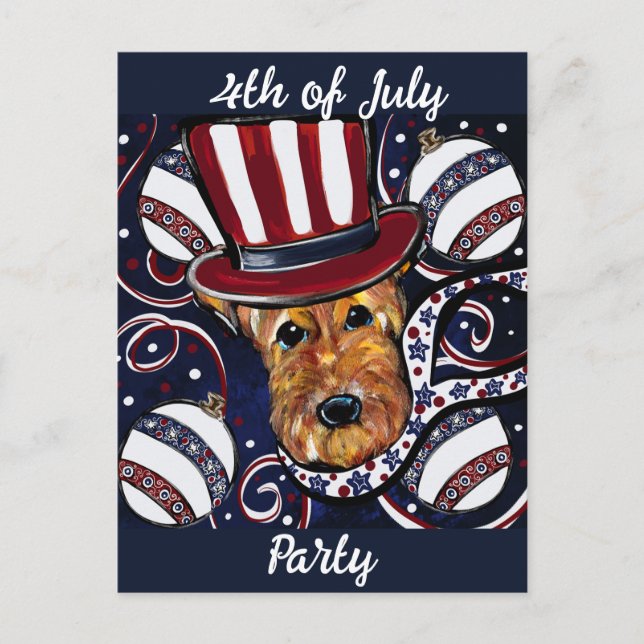 CARTE POSTALE  TERRIER AIREDALE   (Devant)