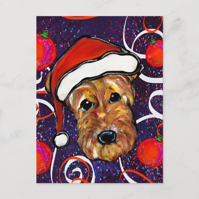 CARTE POSTALE TERRIER AIREDALE       (Devant)