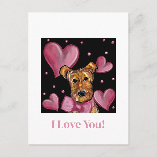 CARTE POSTALE TERRIER AIREDALE   (Devant)