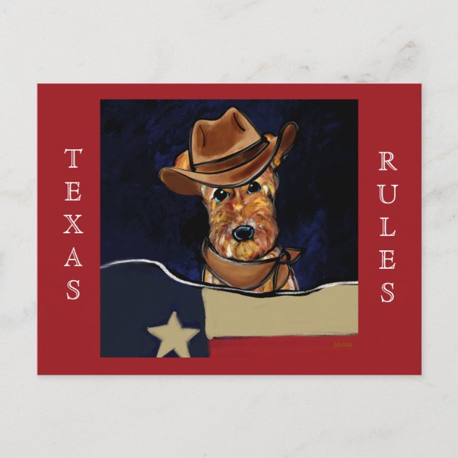 CARTE POSTALE TERRIER AIREDALE   (Devant)