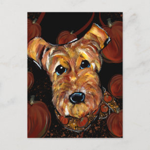 CARTE POSTALE TERRIER AIREDALE     