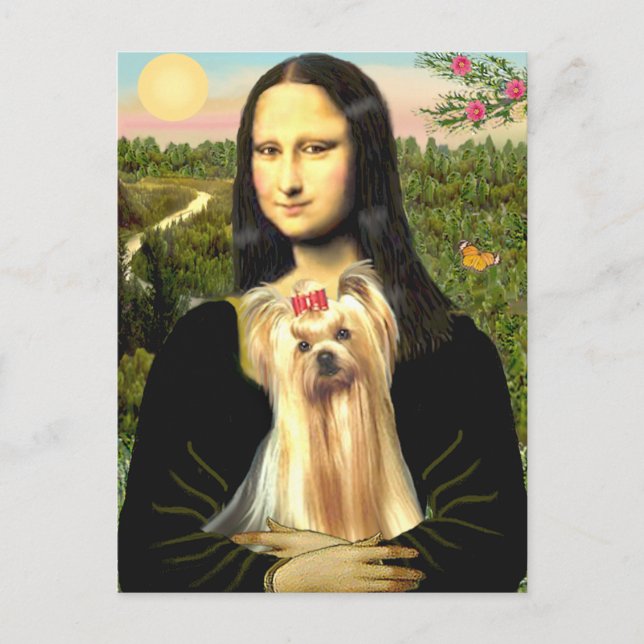 Carte Postale Terrier du Yorkshire 1 - Mona Lisa (Devant)