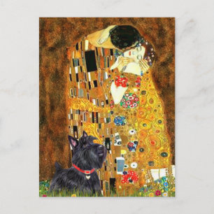 Carte Postale Terrier Écossais 6 - Le Baiser