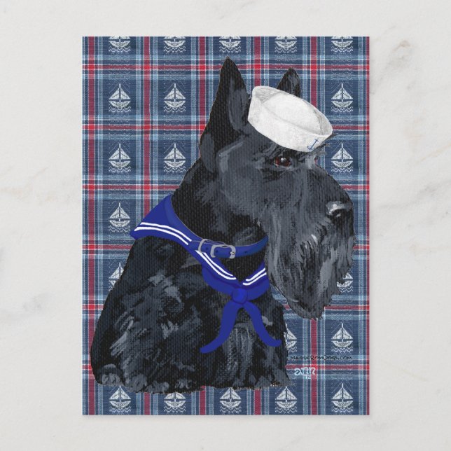 Carte Postale Terrier Écossais Marin (Devant)