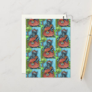 Carte Postale TERRIER ÉCOSSE, SCOTTIE DOG PRIDE Kilt Sporran