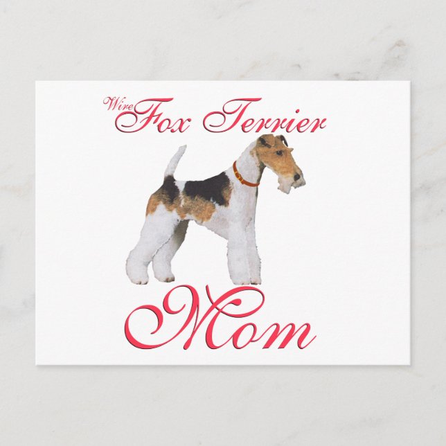 Carte Postale Terrier Fox à poil dur Fête des Mères (Devant)