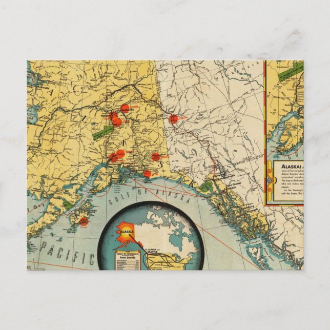 Carte Postale Territoire de l'Alaska (Devant)