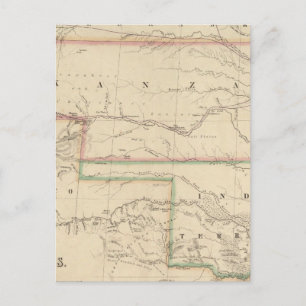 Carte Postale Territoire du Kansas et Amérindiens