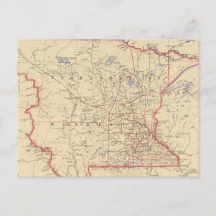 Carte Postale Territoire du Minnesota