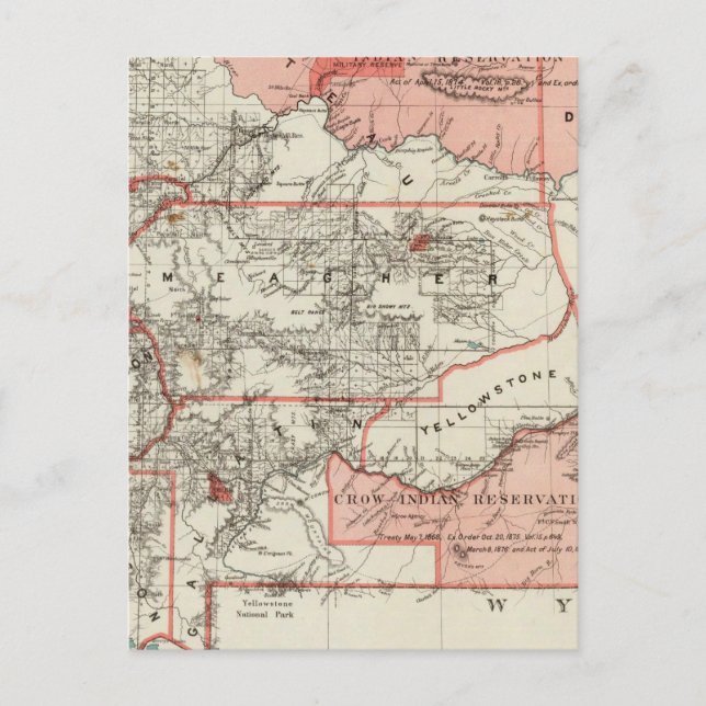 Carte Postale Territoire du Montana (Devant)