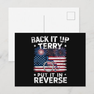 Carte Postale Terry Recule Mets-le En Marche Arrière Feux D'arti