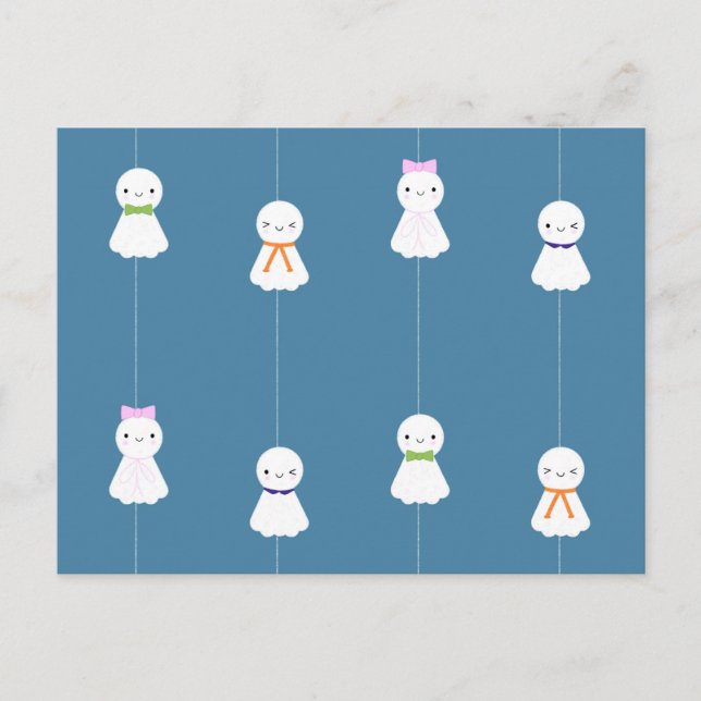 Carte Postale Teru Teru Bozu - Poupées japonaises de Kawaii (Devant)