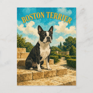 Carte Postale Tervueren, Art de chien à l'aquarelle vintage