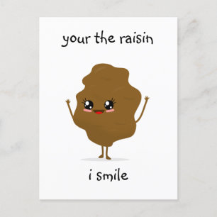 Carte Postale t'es le raisin qui me fait sourire