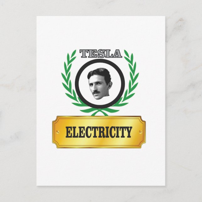 Carte Postale tesla d'électricité (Devant)