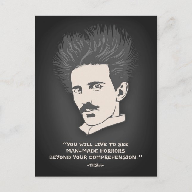 Carte Postale Tesla - Horreur (Devant)