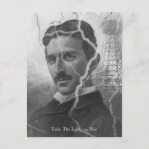 Carte Postale Tesla, L'Homme Éclair